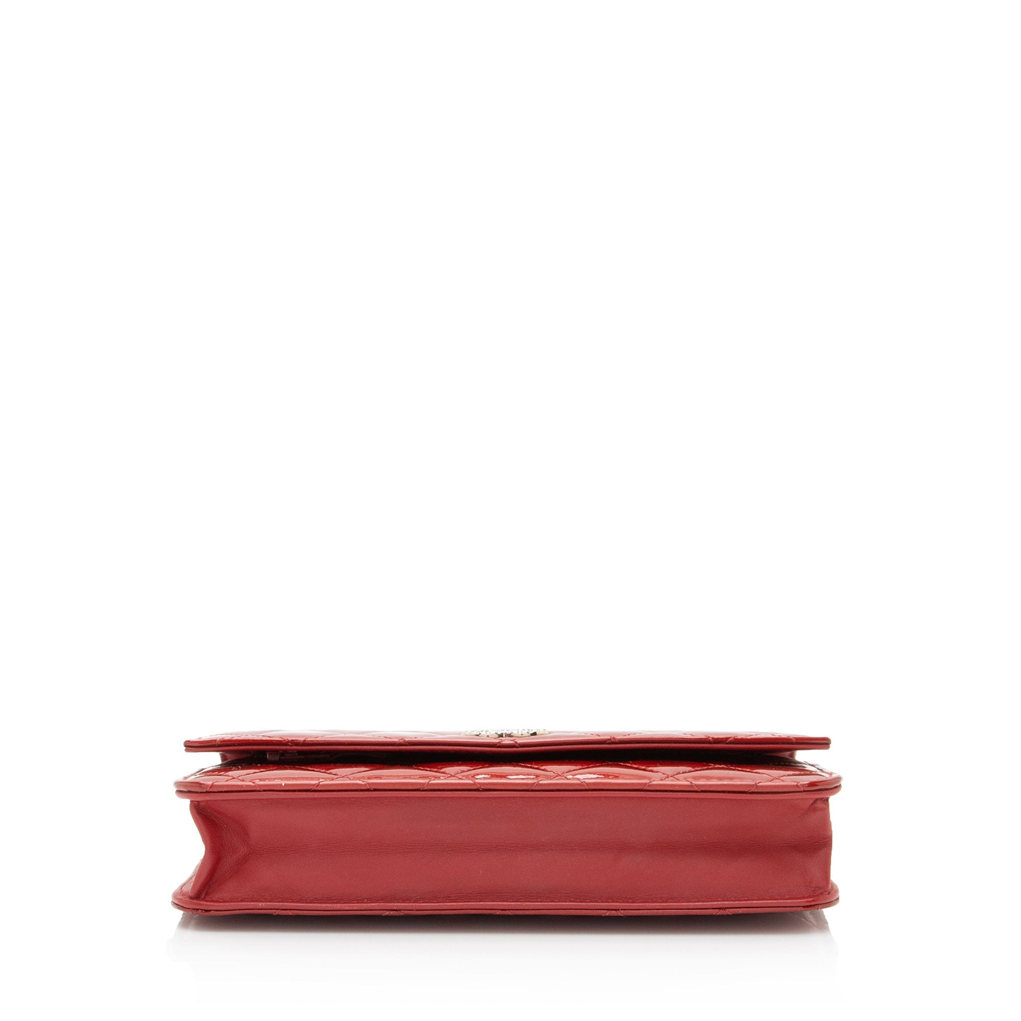 Chanel Patent Leather Classic Wallet on Chain Bag (SHF-kZcSTK)