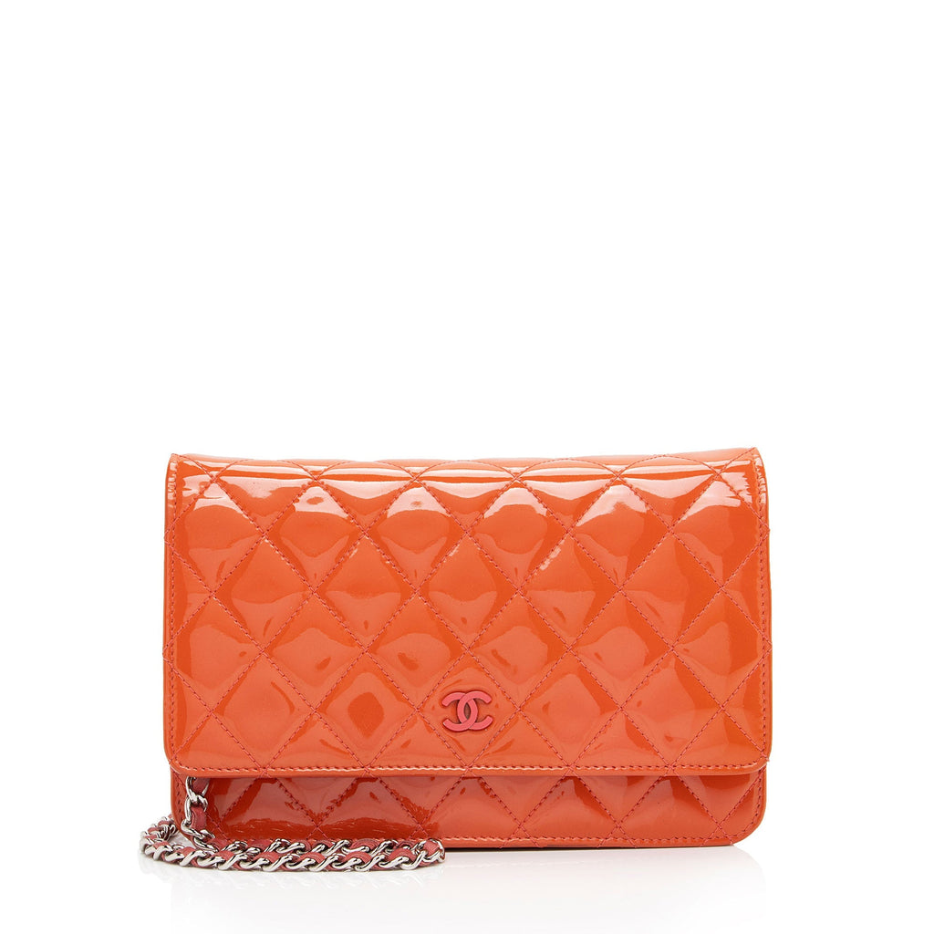 Chanel Patent Leather Classic Wallet on Chain Bag (SHF-JIB4Sf)