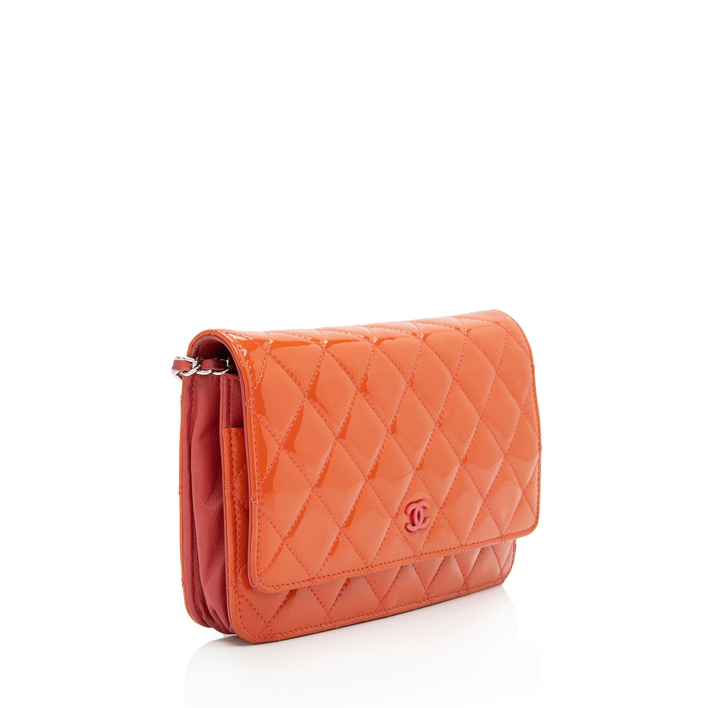 Chanel Patent Leather Classic Wallet on Chain Bag (SHF-JIB4Sf)