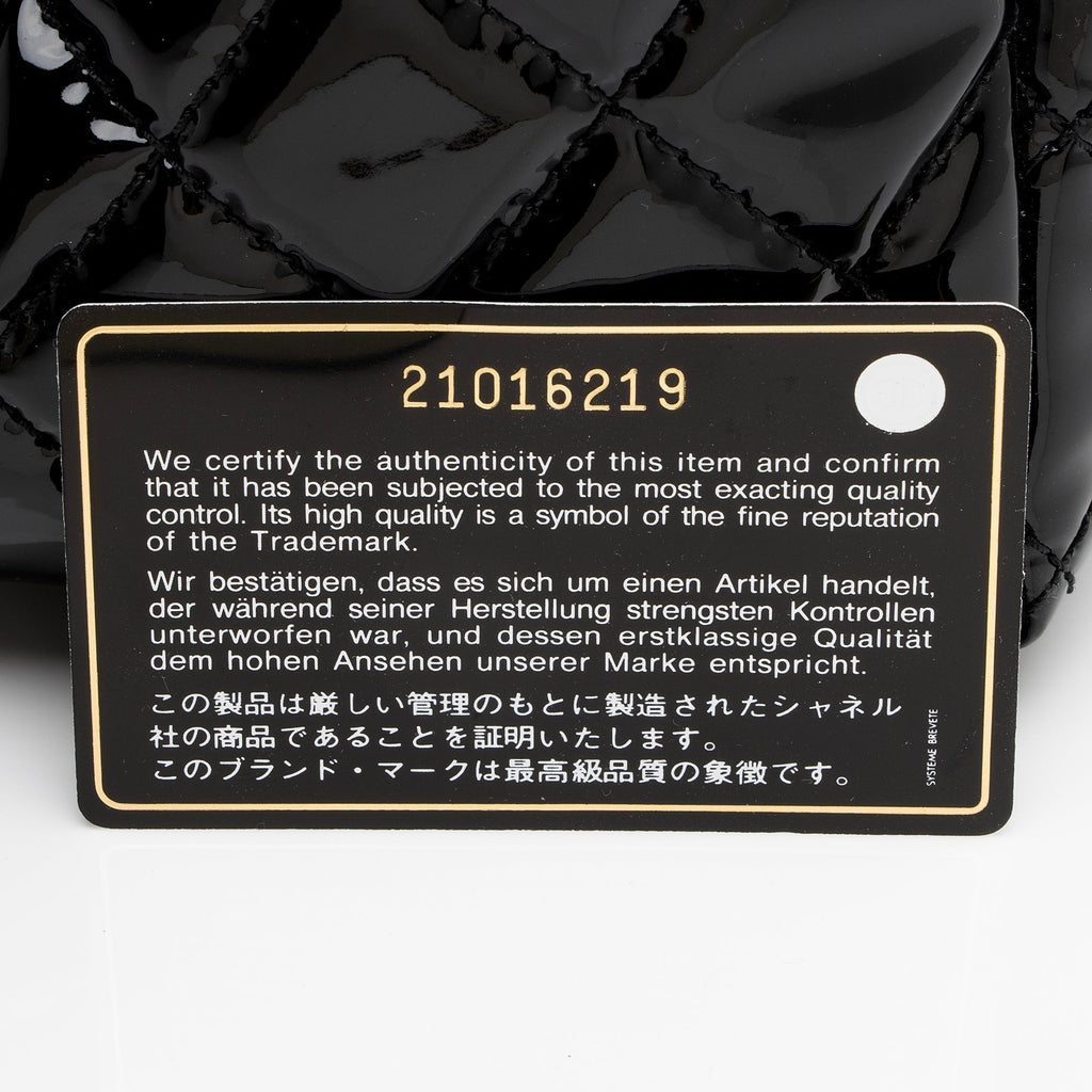 Chanel Patent Leather Coco Shine Large Tote (SHF-23461)