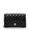Chanel Patent Leather Flap Clutch on Chain (SHF-9c9WQx)