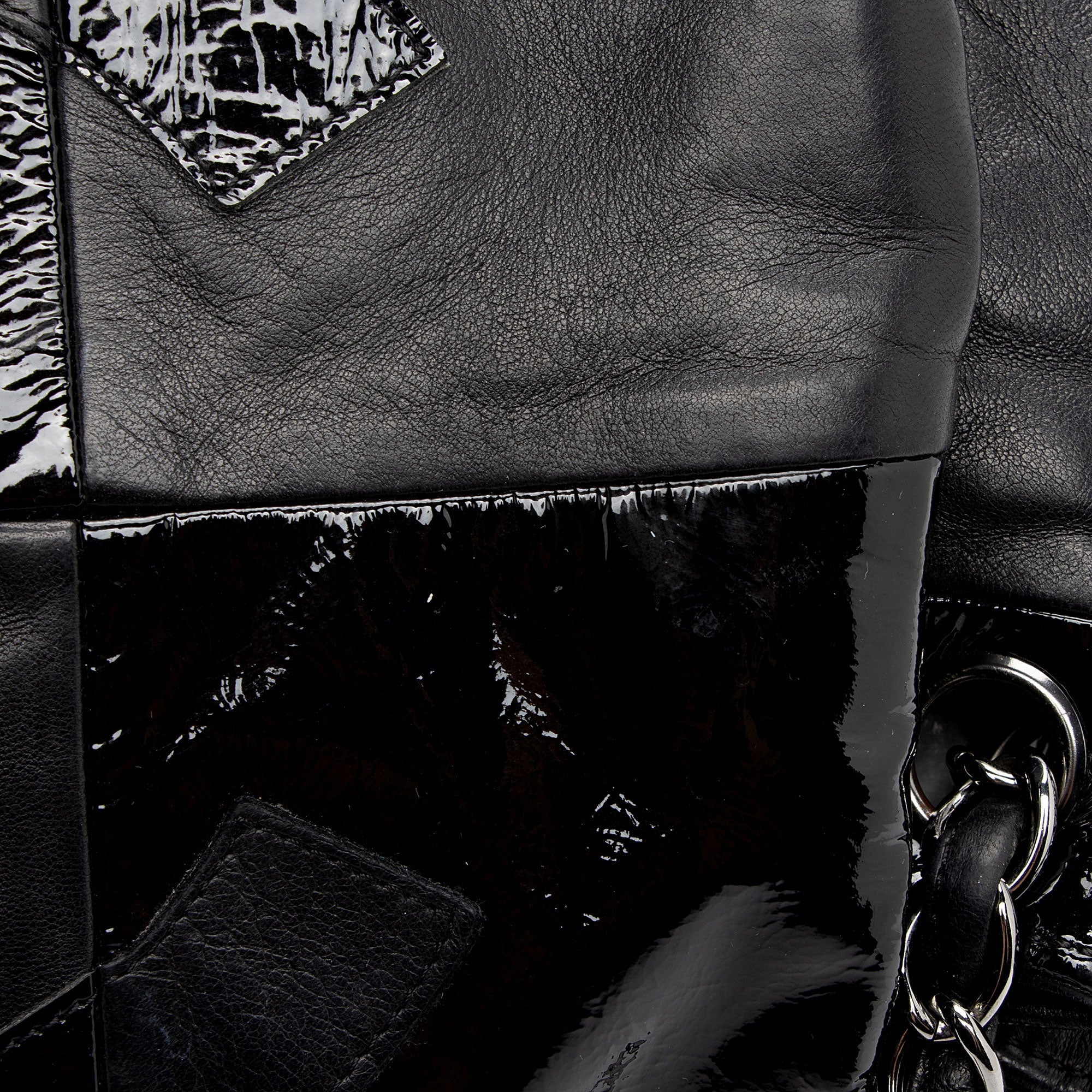 Chanel Patent Leather Lambskin Brooklyn Ligne CC Accordion Flap Bag (SHF-eIVXhx)