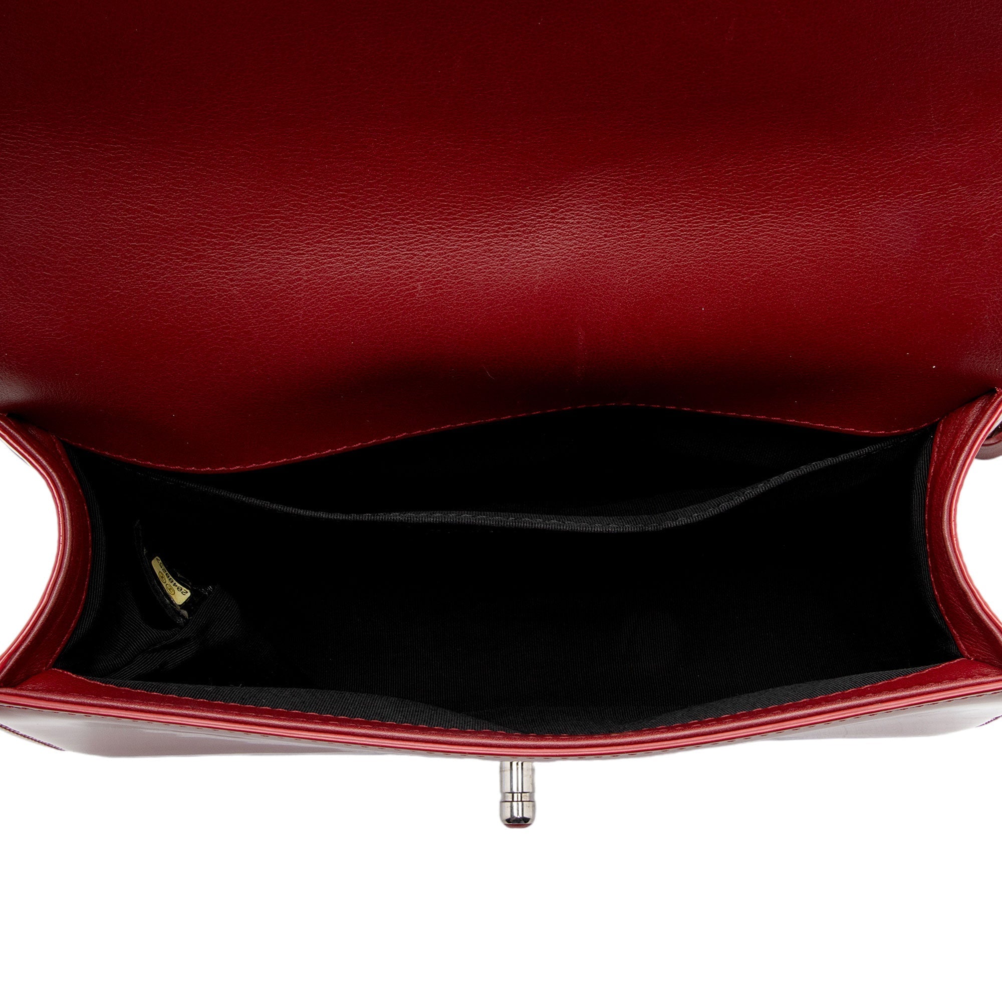 Chanel Patent Leather Plexiglass Old Medium Boy Bag (SHF-ysM1xr)
