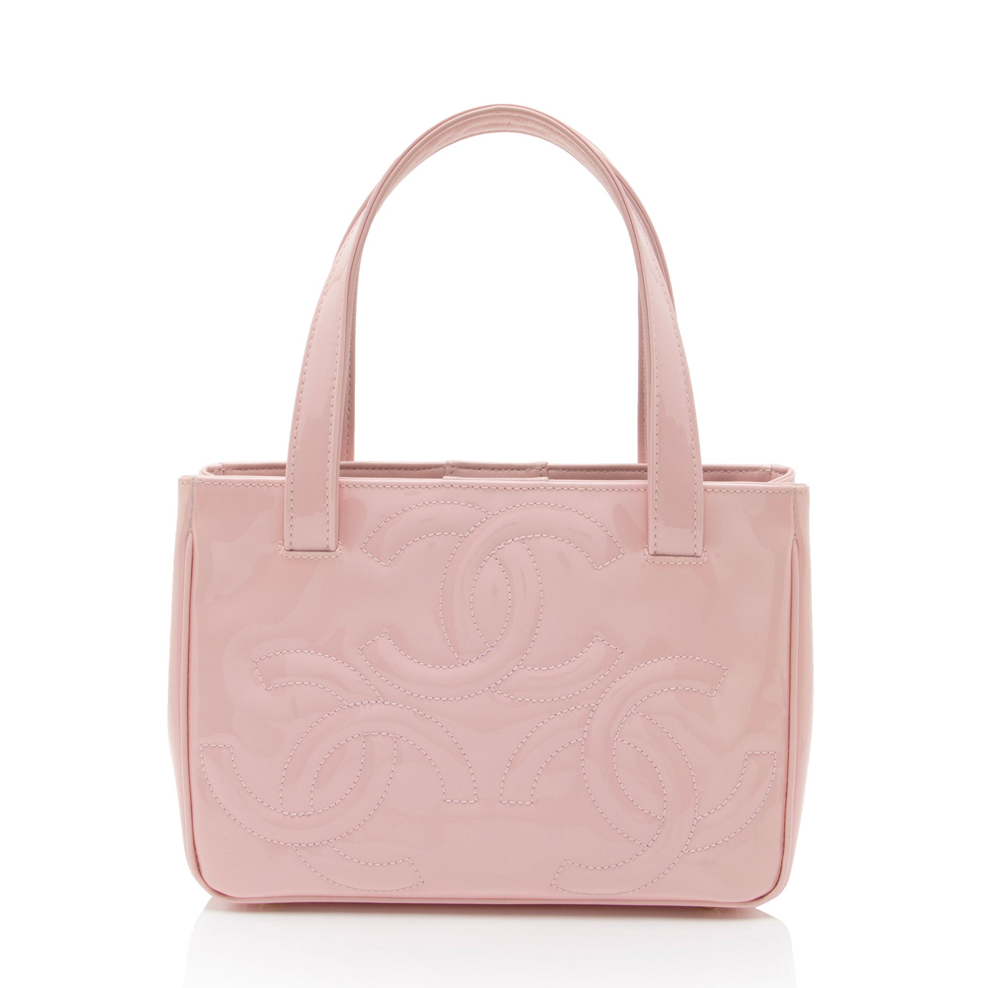 Chanel Patent Leather Triple CC Small Tote (SHF-Kk4uom)