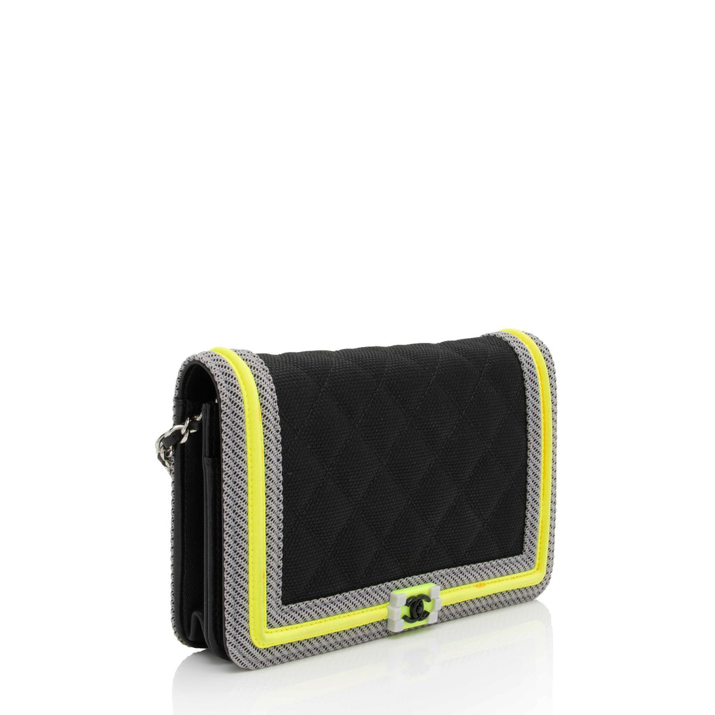 Chanel Quilted Canvas Fluo Boy Wallet on Chain Bag (SHF-jXYUuG)