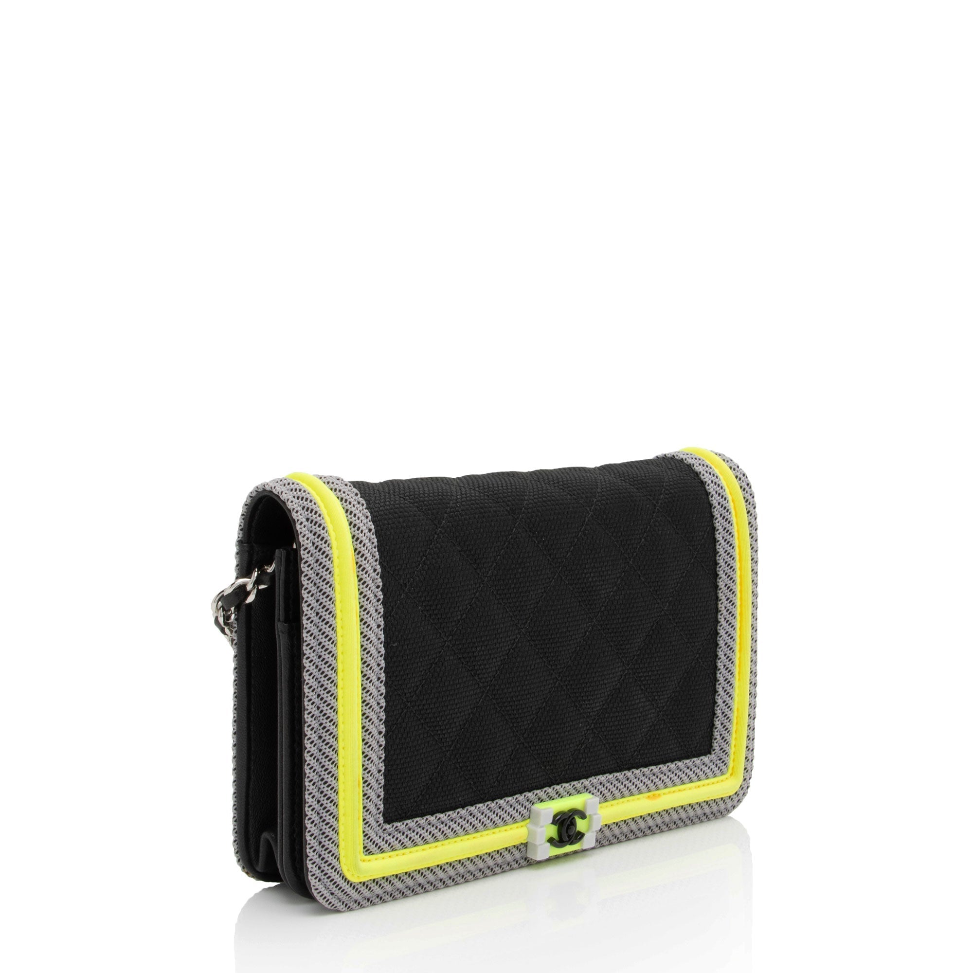 Chanel Quilted Canvas Fluo Boy Wallet on Chain Bag (SHF-jXYUuG)