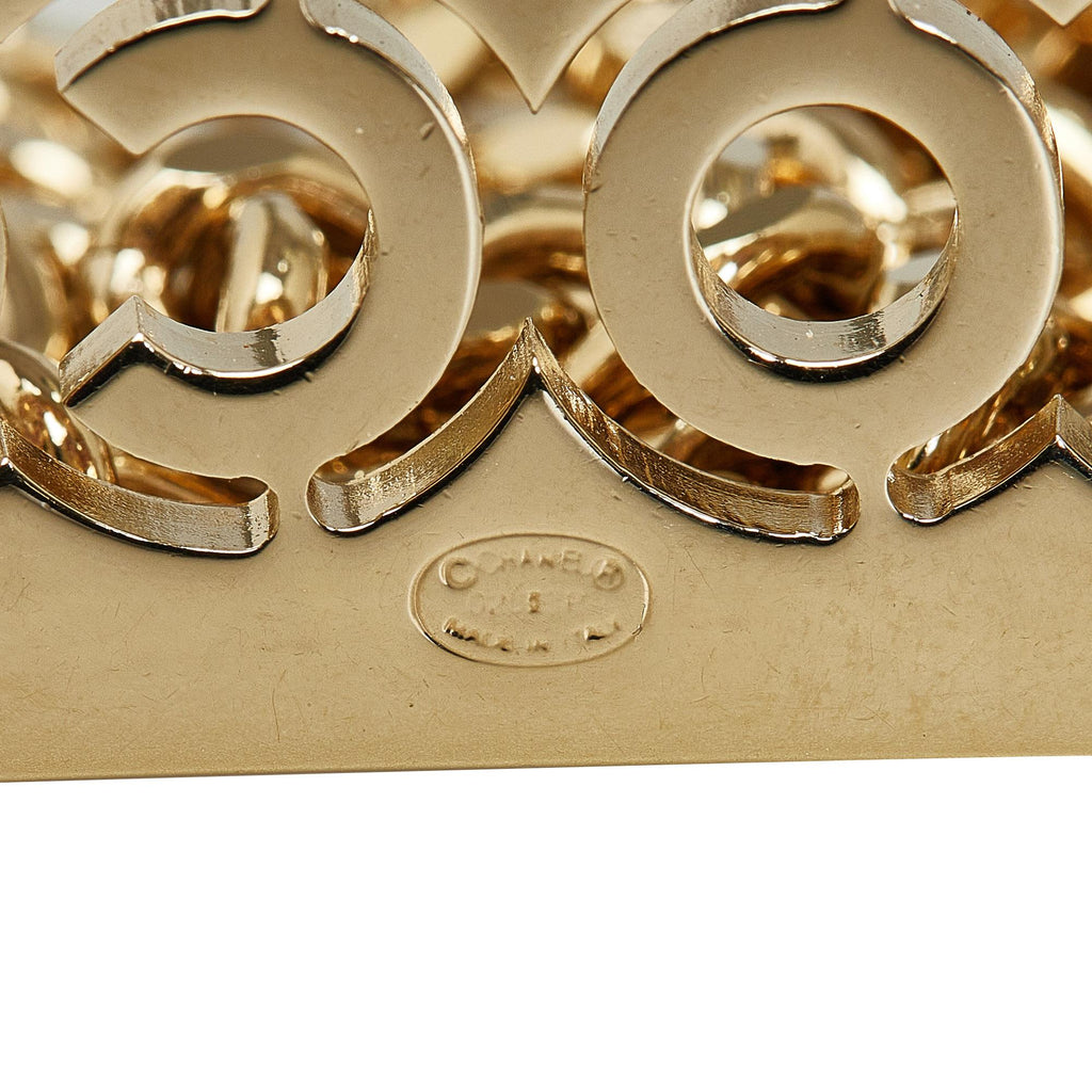 Chanel Rhinestone Coco Name Plate Chain-Link Belt - 35 / 90.00 (SHG-XLnxAn)