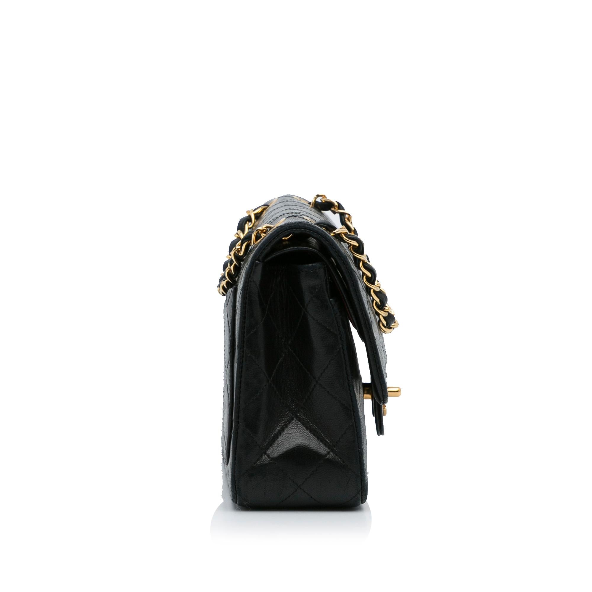 Chanel Small Classic Lambskin Double Flap (SHG-RDR1dh)