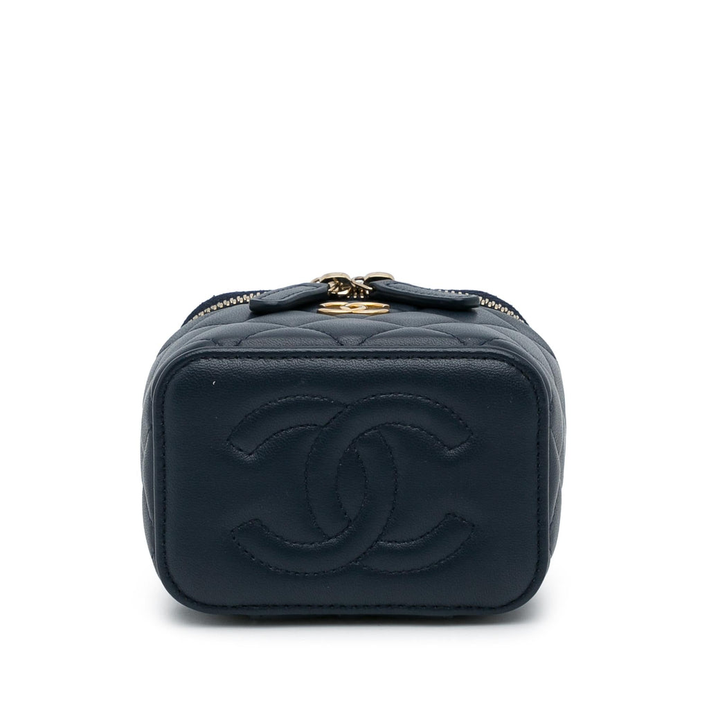 Chanel Small Lambskin Top Handle Vanity Bag (SHG-FgncGV)