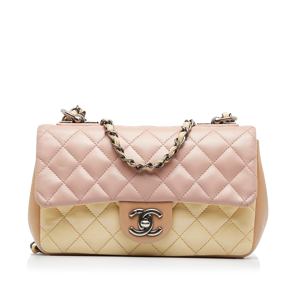 Chanel Small Lambskin Tricolor Single Flap (SHG-S9mL1J)