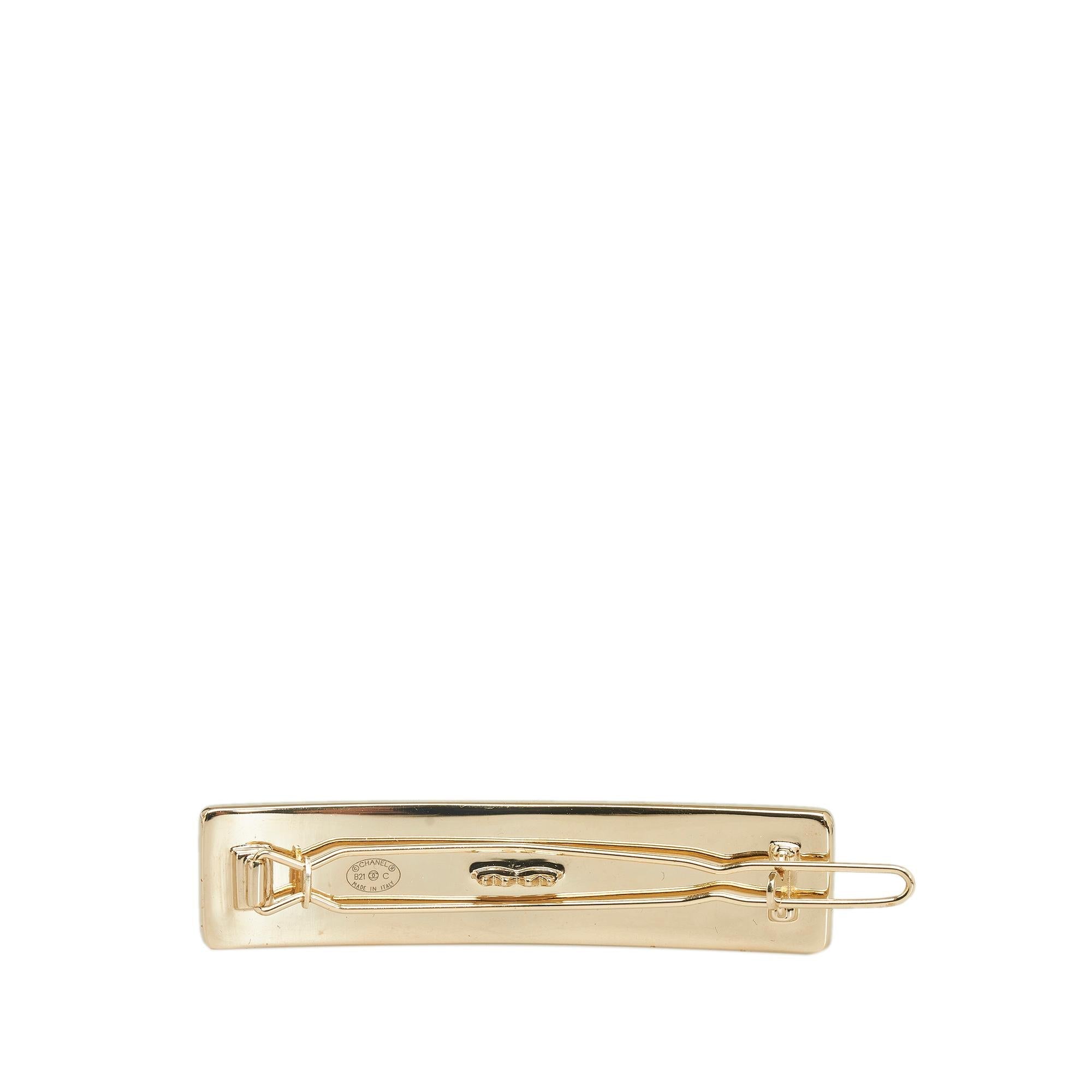 Chanel Strass Logo Barrette (SHG-yLmGLa)