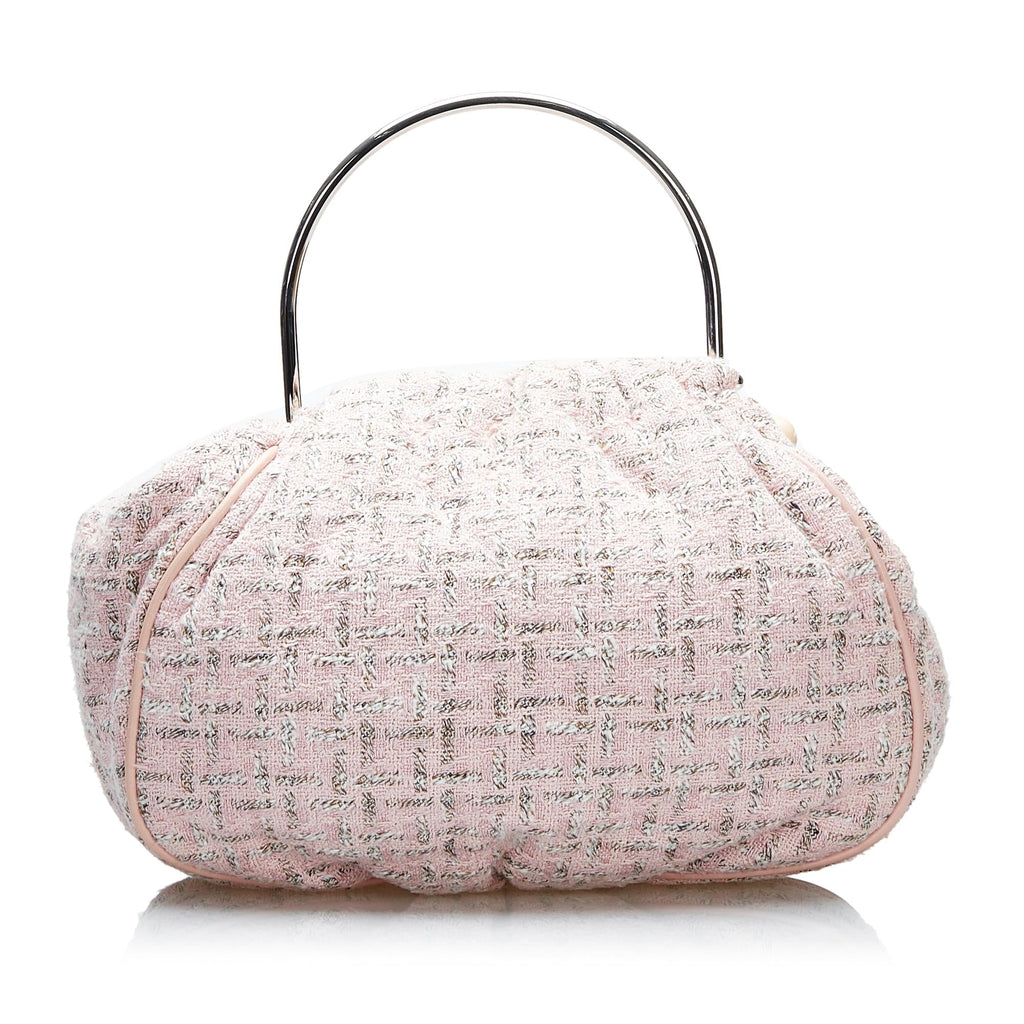 Chanel Tweed Boucle Knitting Handbag (SHG-pvDzjY)