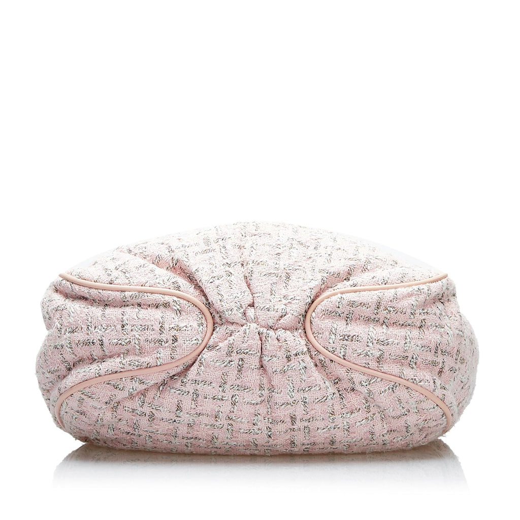 Chanel Tweed Boucle Knitting Handbag (SHG-pvDzjY)