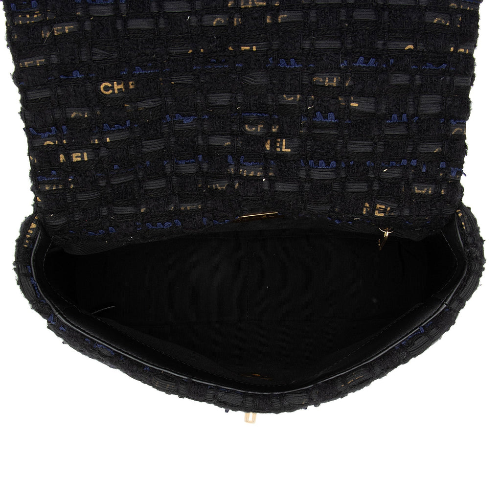 Chanel Tweed Ribbon 19 Medium Flap Shoulder Bag (SHF-xjNEFu)