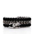 Chanel Velvet Crystal Holly CC Chain Bracelet (SHF-I4zQDX)