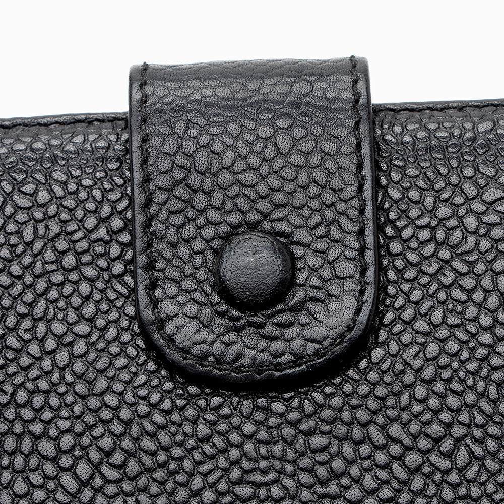 Chanel Vintage Caviar Leather Timeless French Purse Wallet (SHF-18000)