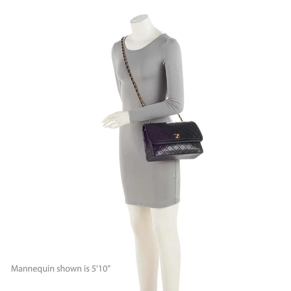 Chanel Vintage Lambskin Medium Single Flap Bag (SHF-jQAZoL)