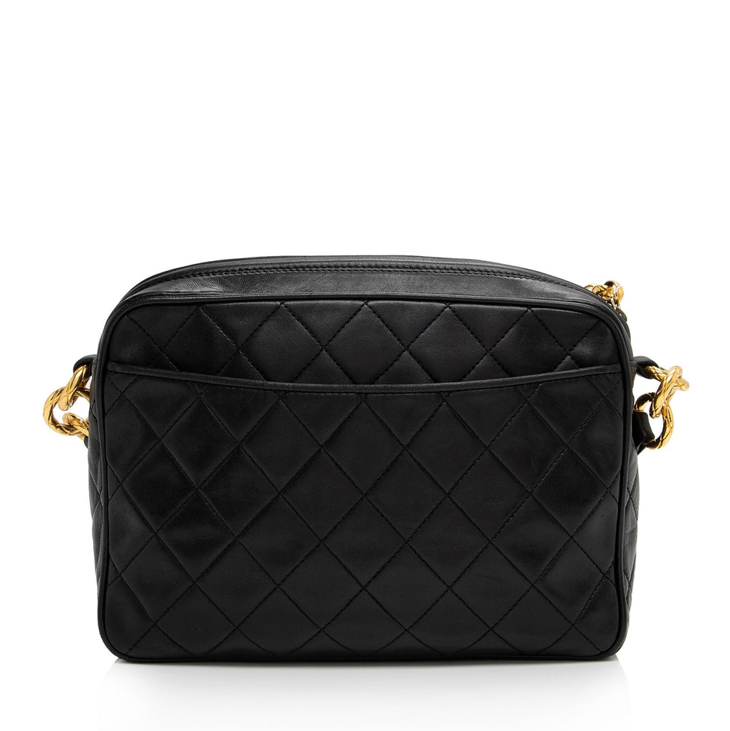 Chanel Vintage Lambskin Pocket Tassel Camera Bag (SHF-GQMWFS)