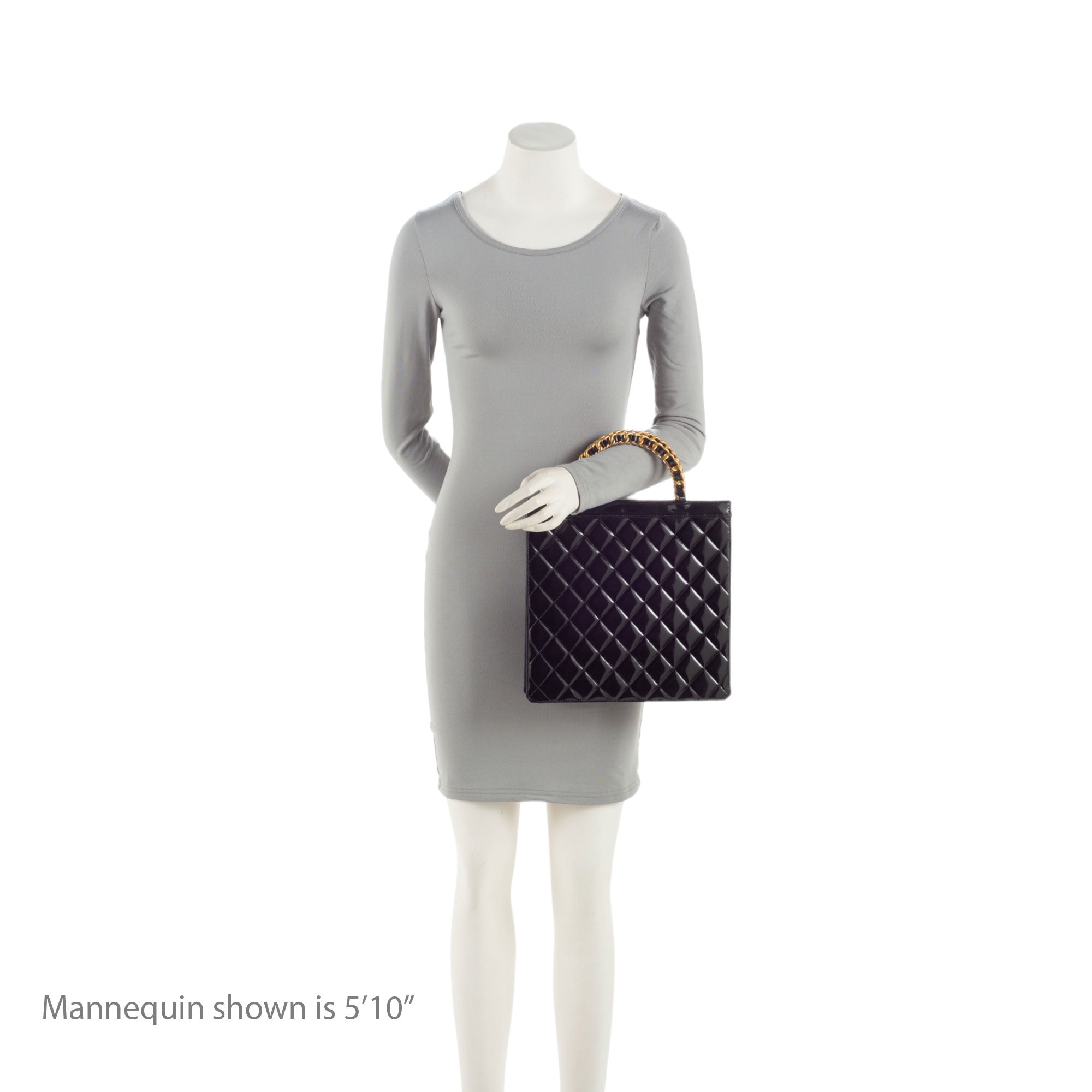 Chanel Vintage Patent Leather Chain Handle Tote (SHF-GLm7W1)