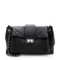 Chanel Washed Caviar Leather Mademoiselle Accordion Flap Bag (SHF-18925)