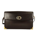 DIOR Christian vintage shoulder bag in brown leather