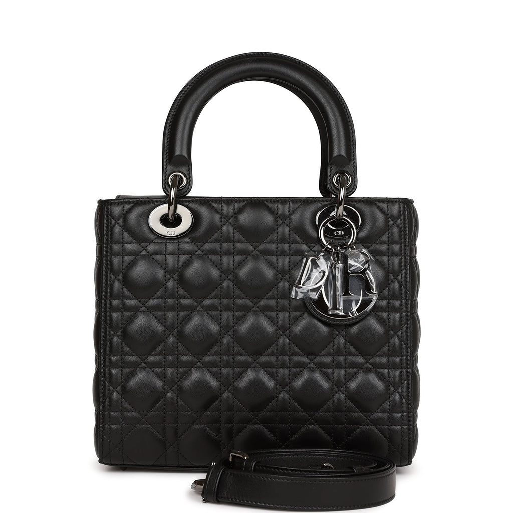 Christian Dior MeDior Tote Black Lambskin Ruthenium Hardware