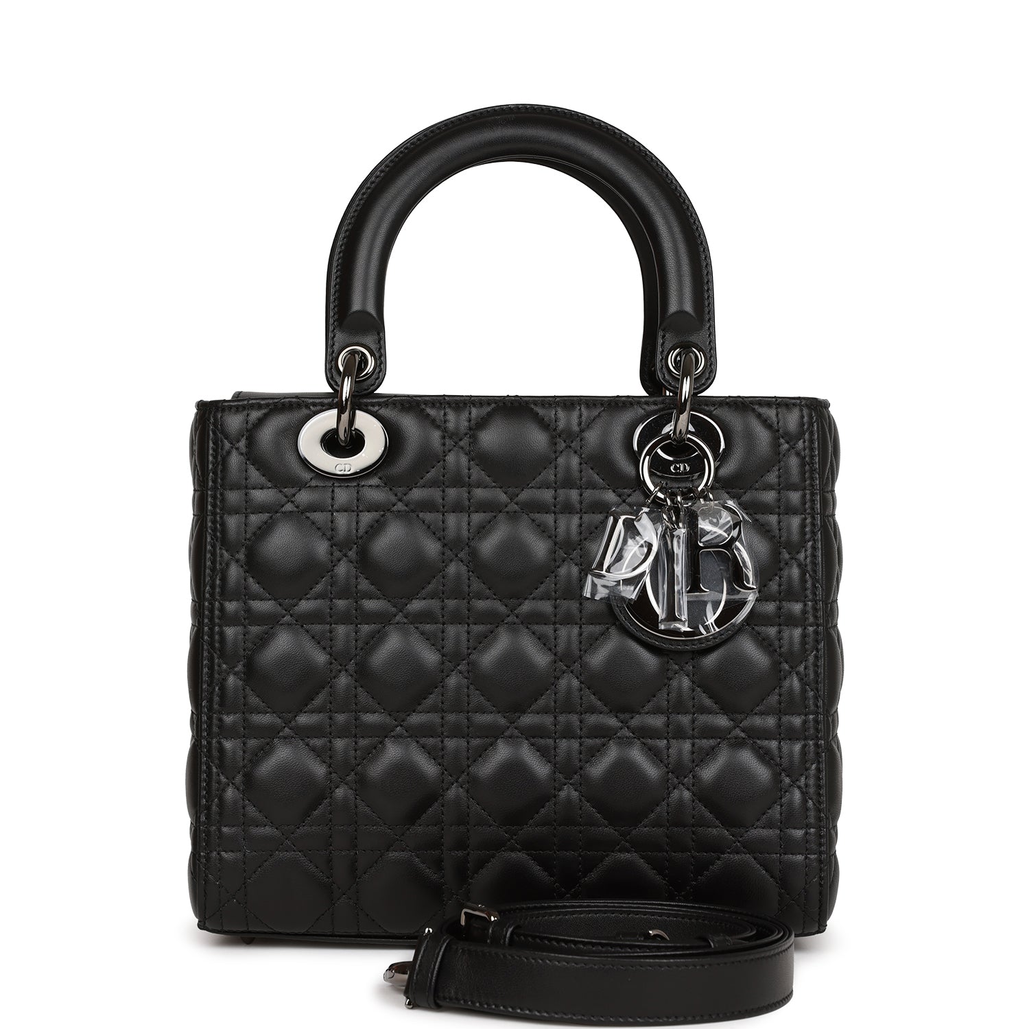 Christian Dior MeDior Tote Black Lambskin Ruthenium Hardware