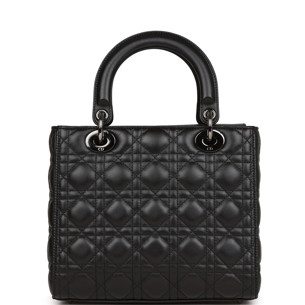 Christian Dior MeDior Tote Black Lambskin Ruthenium Hardware