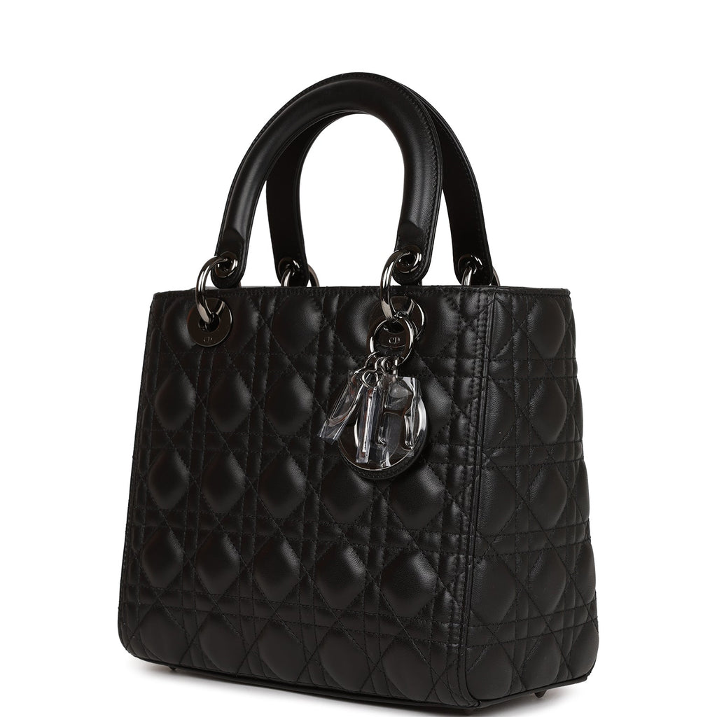 Christian Dior MeDior Tote Black Lambskin Ruthenium Hardware