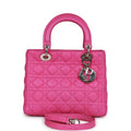 Christian Dior MeDior Tote Fuchsia Lambskin Silver Hardware