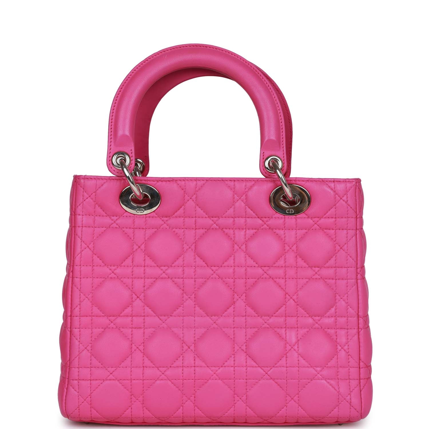Christian Dior MeDior Tote Fuchsia Lambskin Silver Hardware