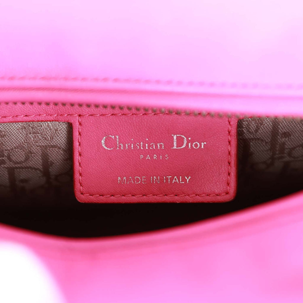 Christian Dior MeDior Tote Fuchsia Lambskin Silver Hardware