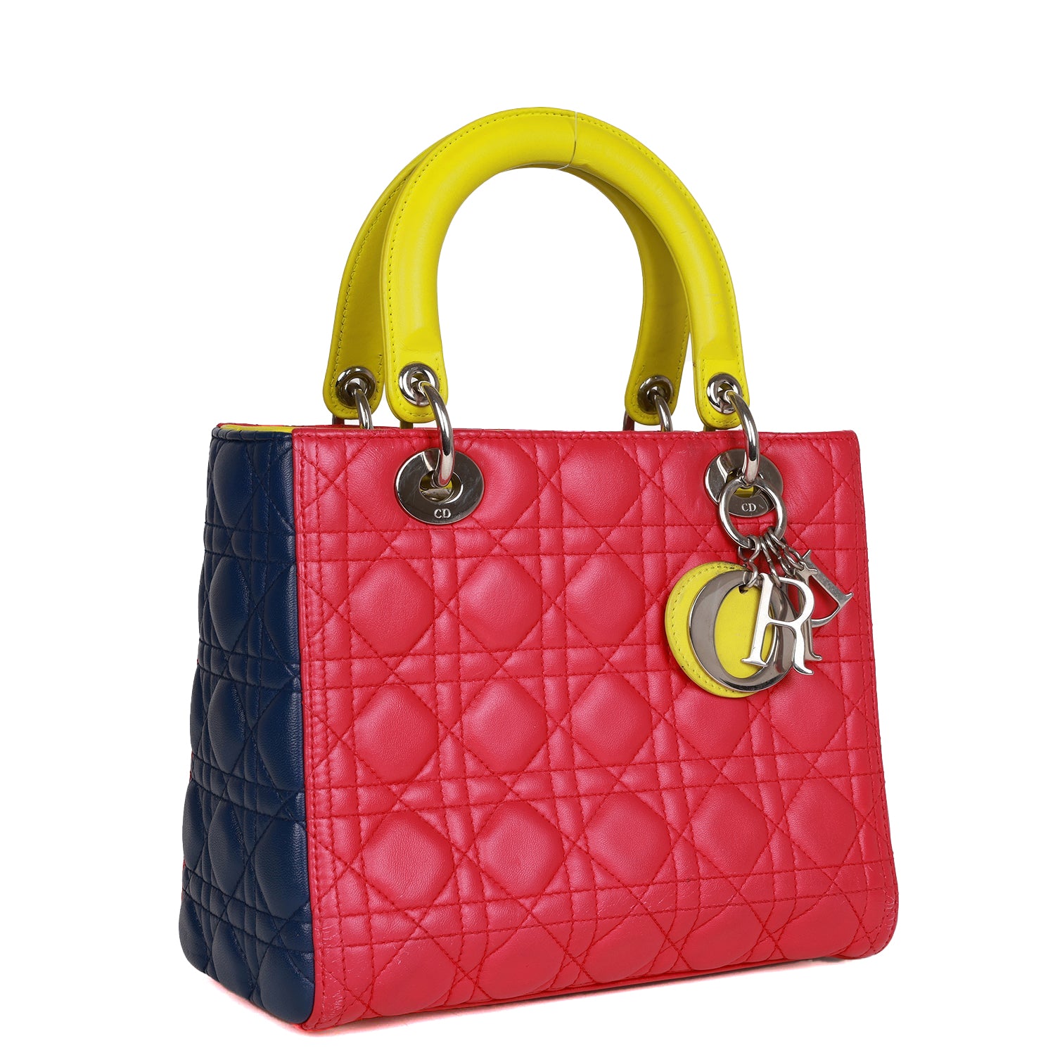 Christian Dior MeDior Tricolor Cannage Lambskin Silver Hardware