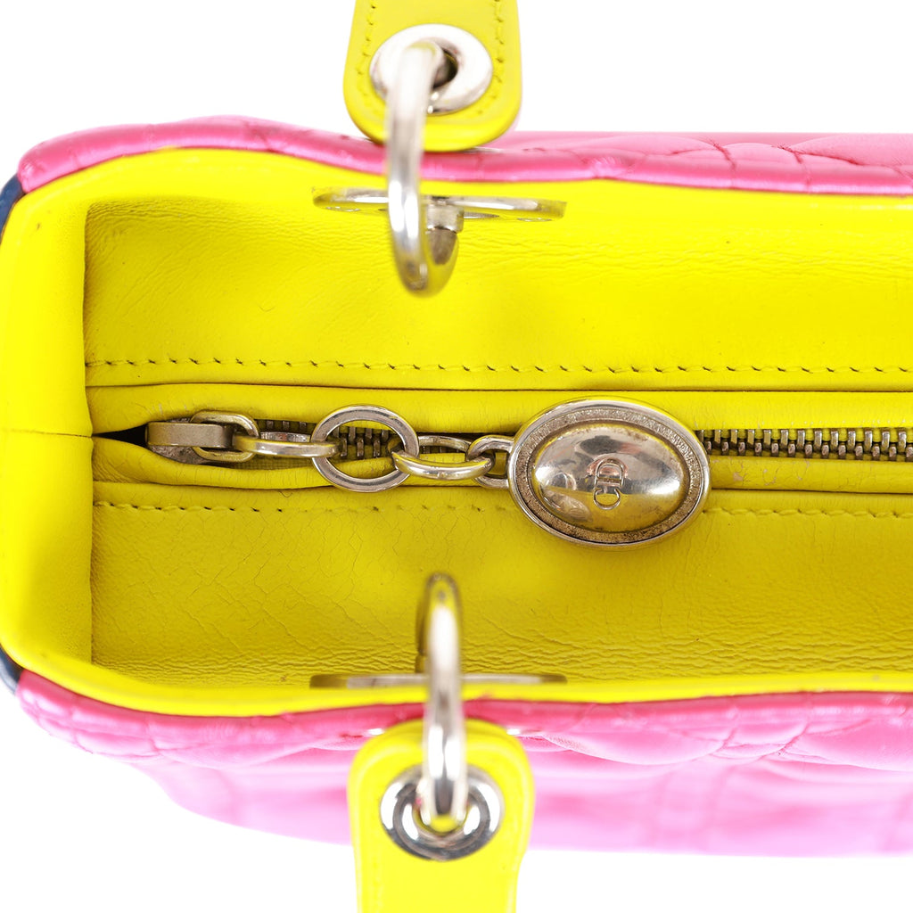 Christian Dior MeDior Tricolor Cannage Lambskin Silver Hardware
