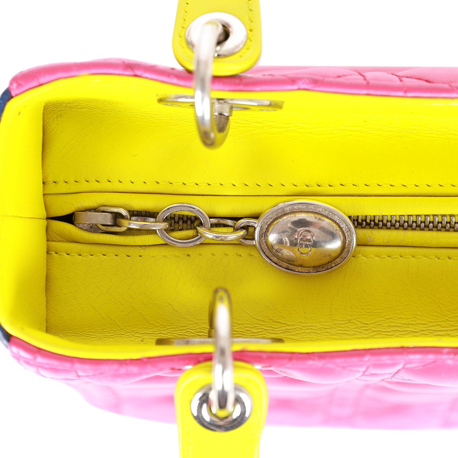 Christian Dior MeDior Tricolor Cannage Lambskin Silver Hardware