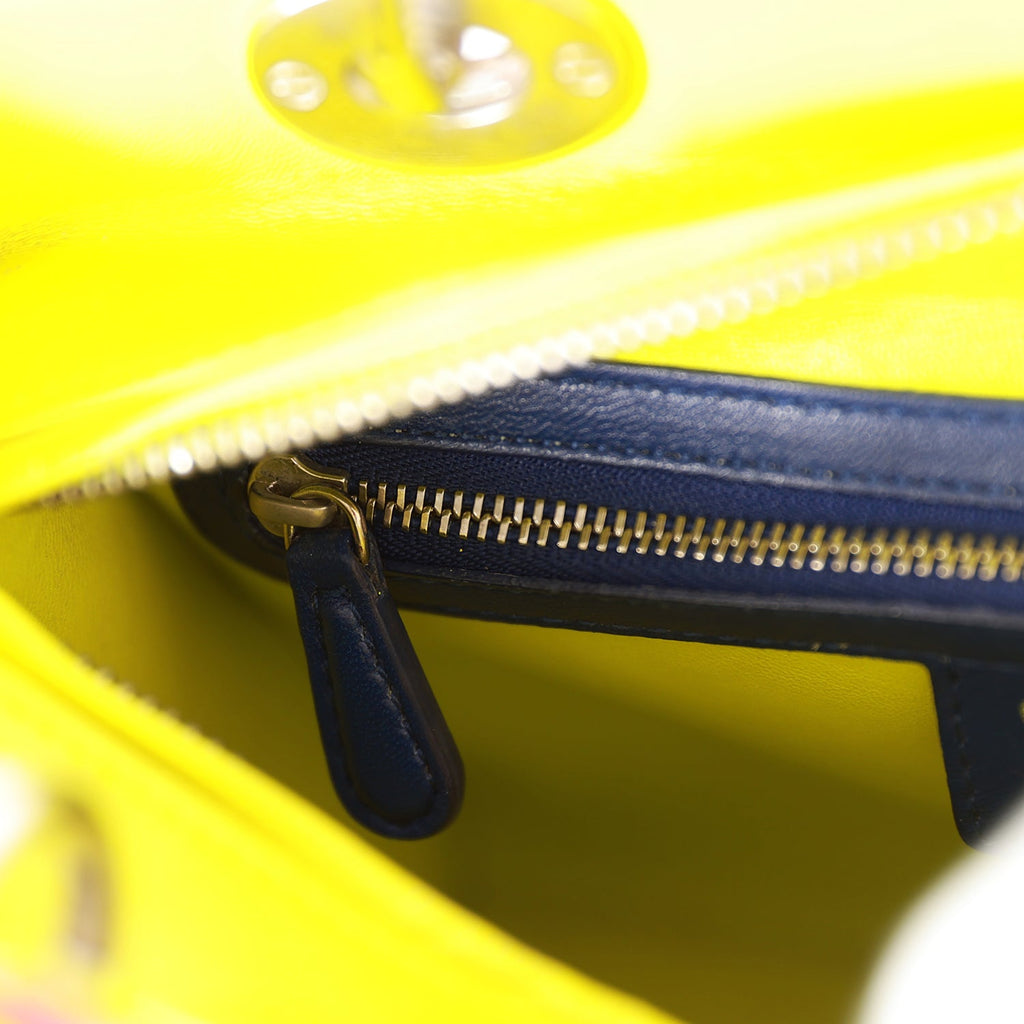 Christian Dior MeDior Tricolor Cannage Lambskin Silver Hardware