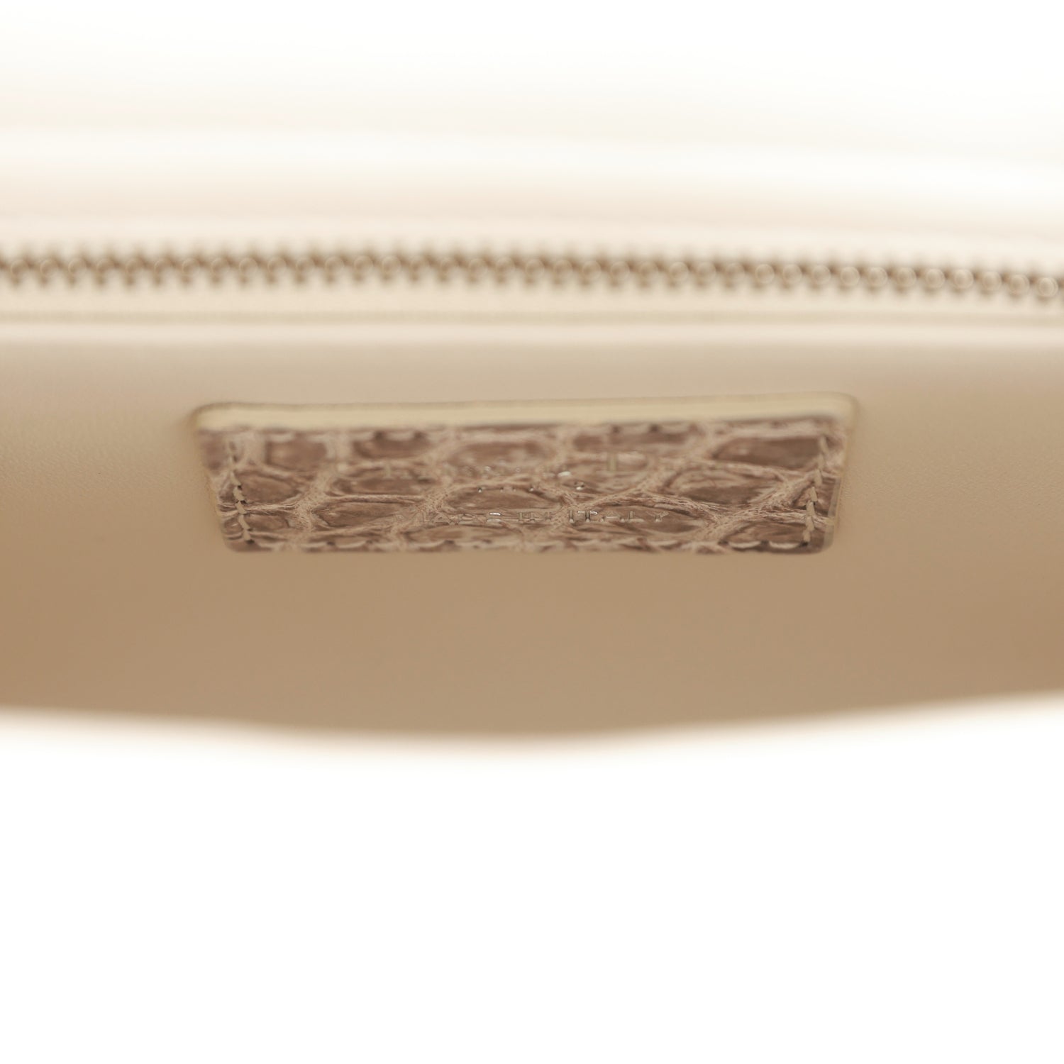 Christian Dior Small Lady Dior Tote White Himalaya CrocoDior Hardware