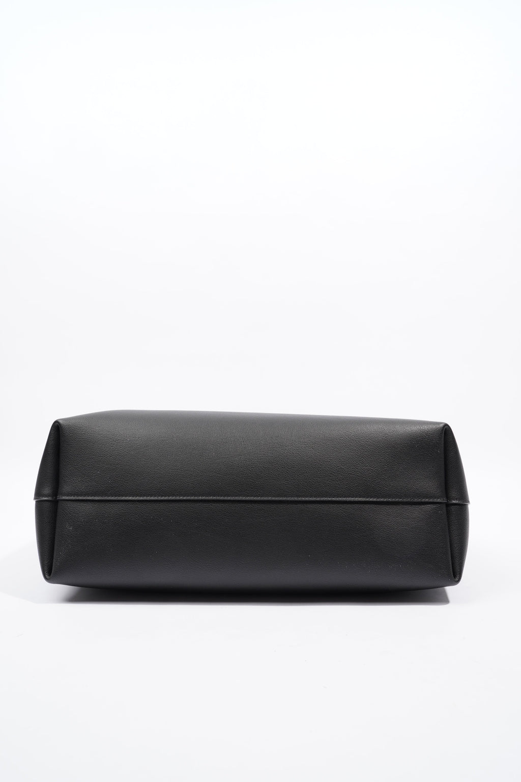 Saint Laurent Logo Print Tote Black Leather Large