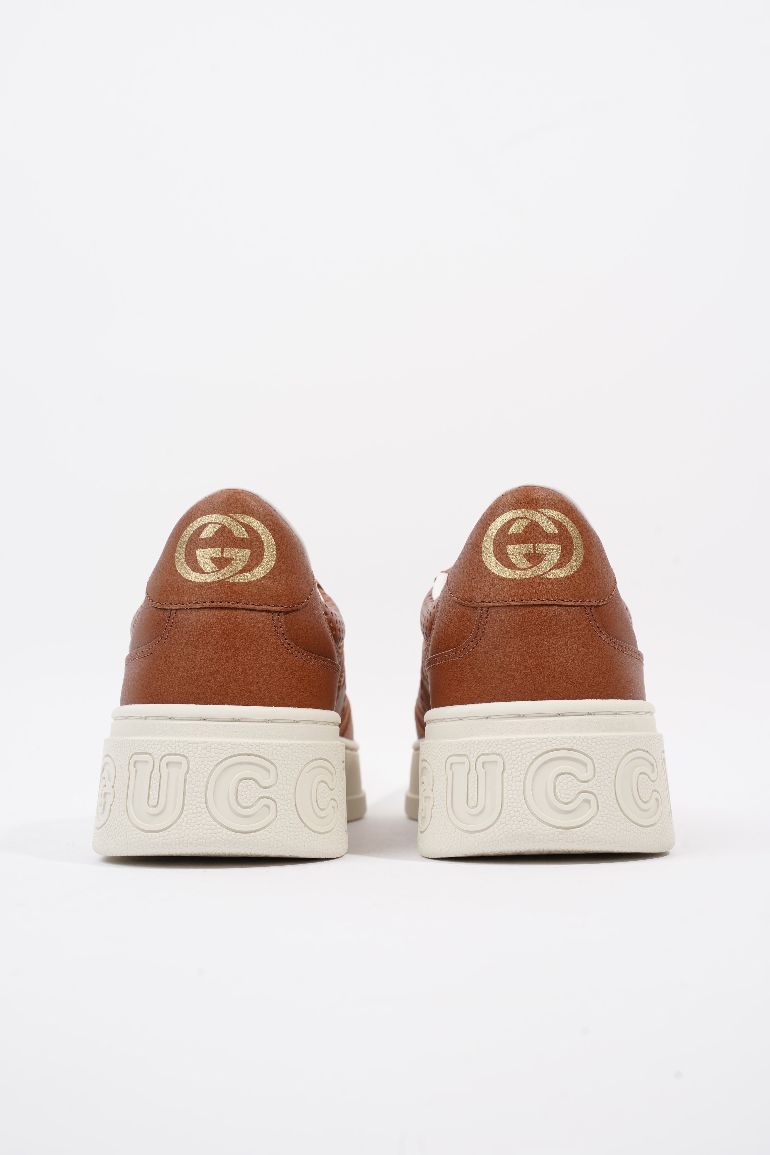 Gucci Chunky B Sneaker Tan Leather EU 42 UK 8