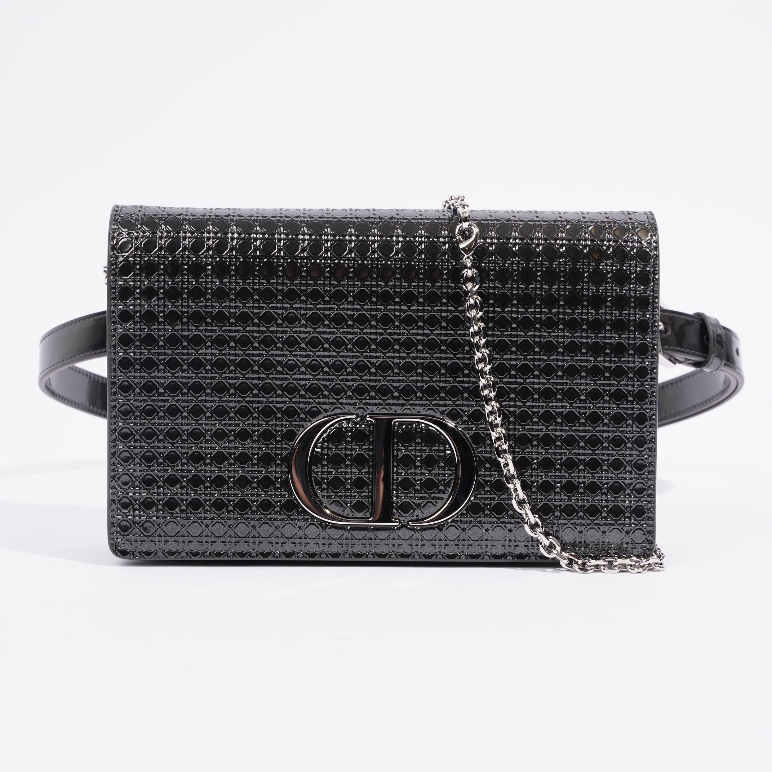 Christian Dior 30 Montaigne Two Way Pouch Black