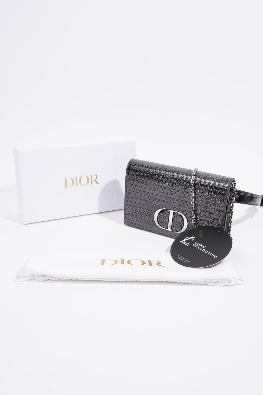 Christian Dior 30 Montaigne Two Way Pouch Black