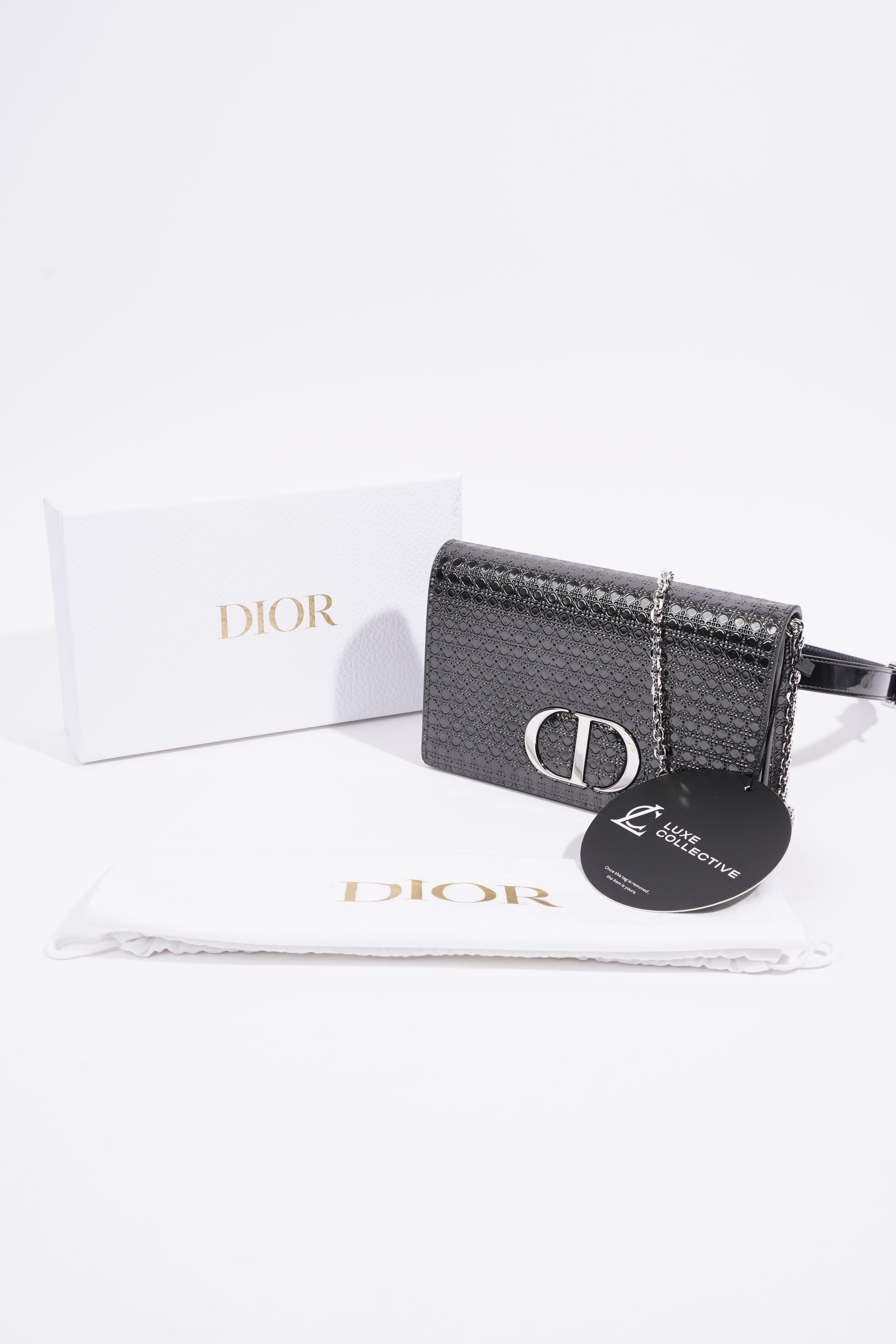 Christian Dior 30 Montaigne Two Way Pouch Black