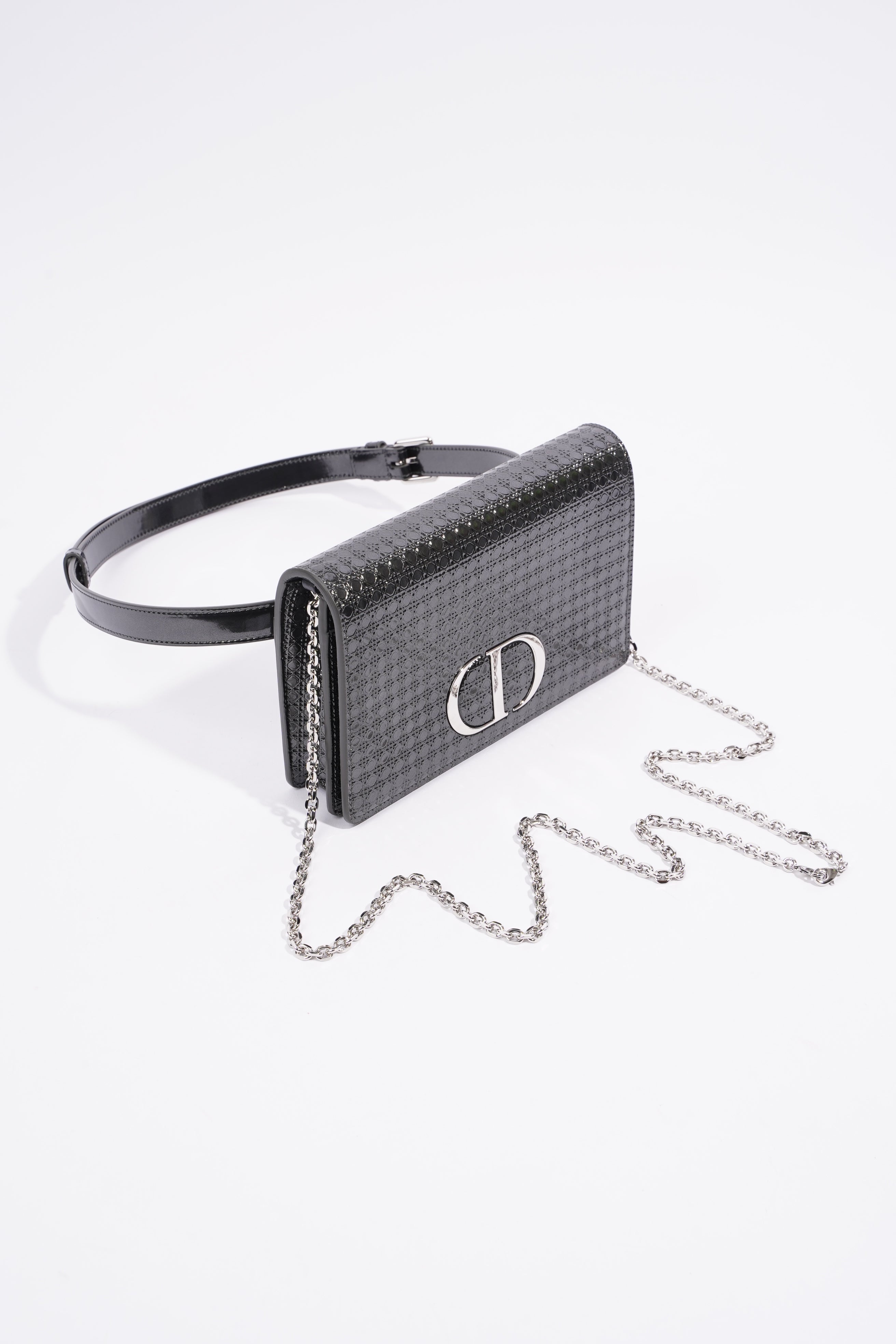 Christian Dior 30 Montaigne Two Way Pouch Black