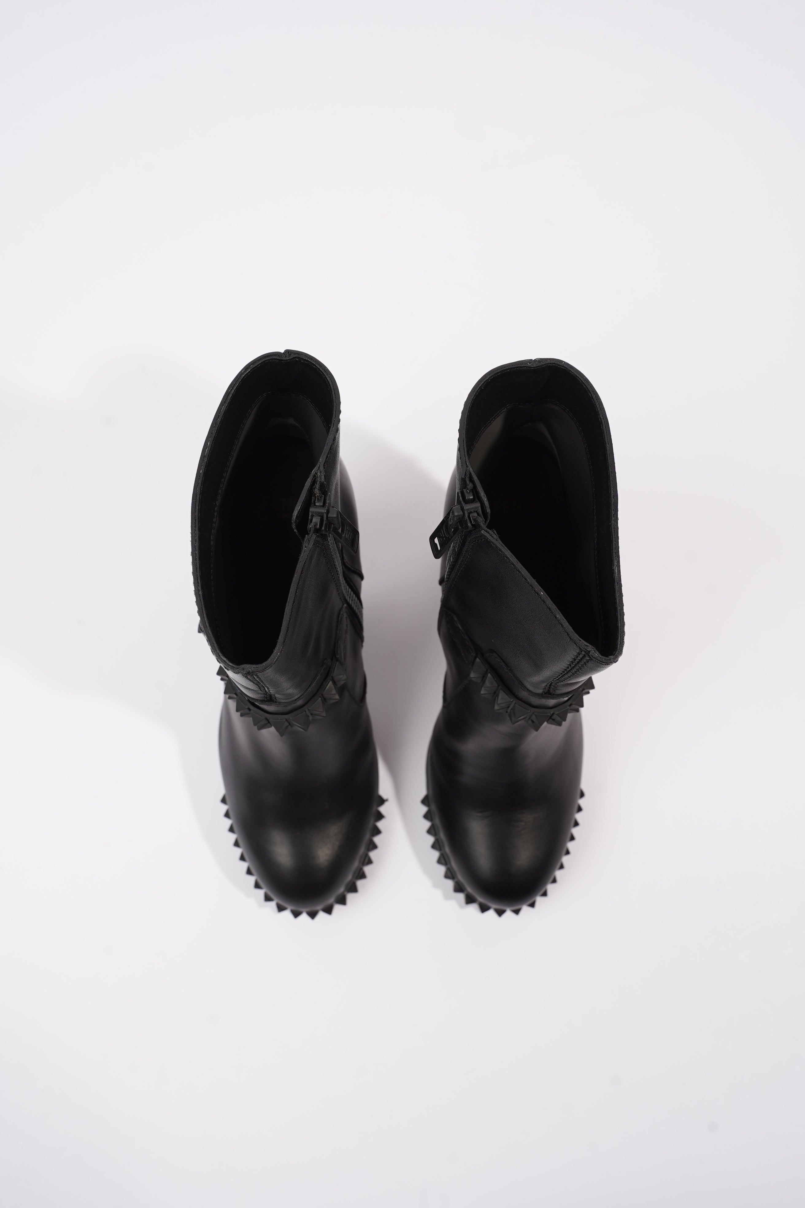 Fendi Buckled Heeled Boots 115 Black Leather EU 40 UK 7