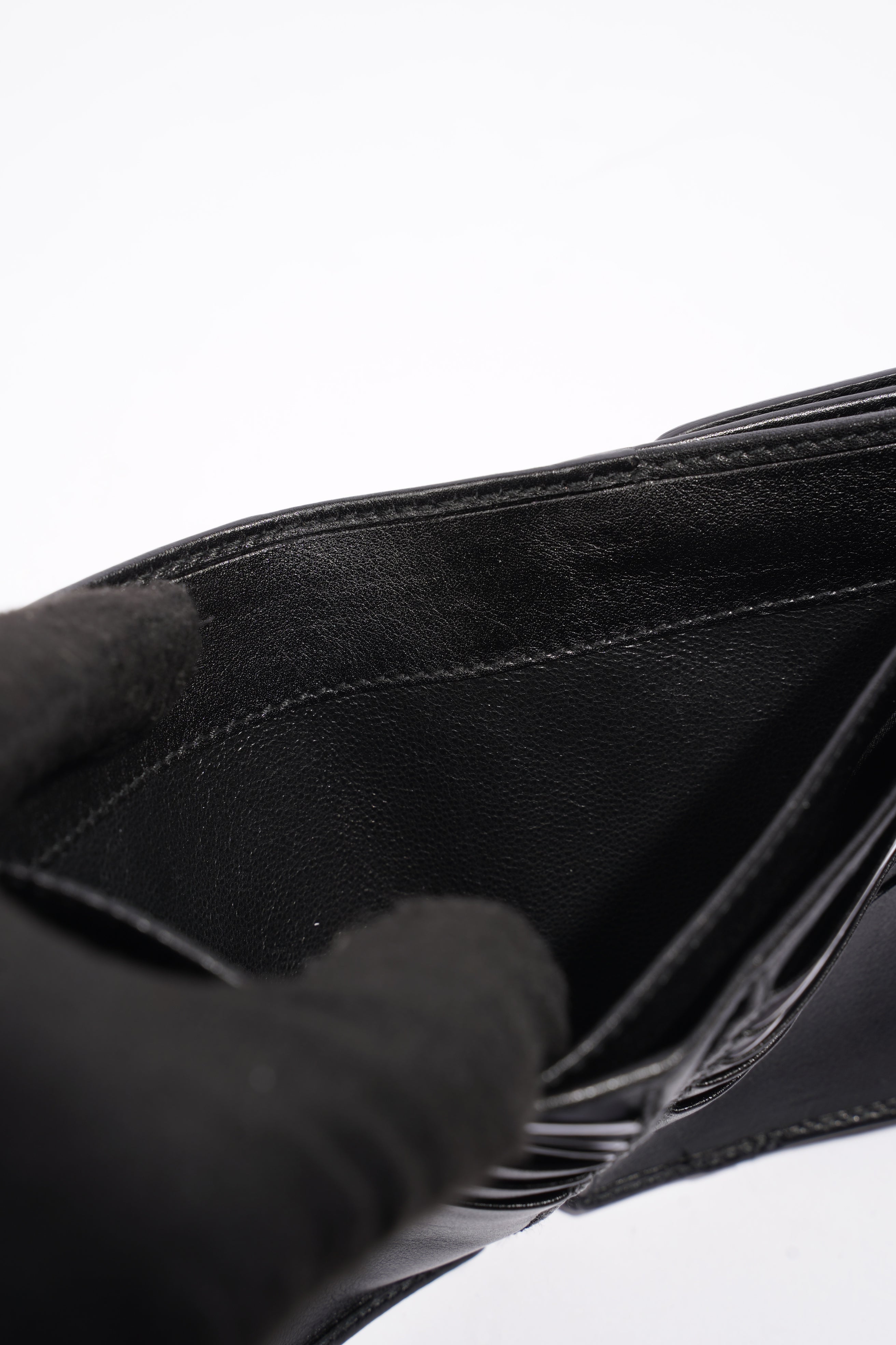 Gucci Babouska Compact Wallet Black Leather
