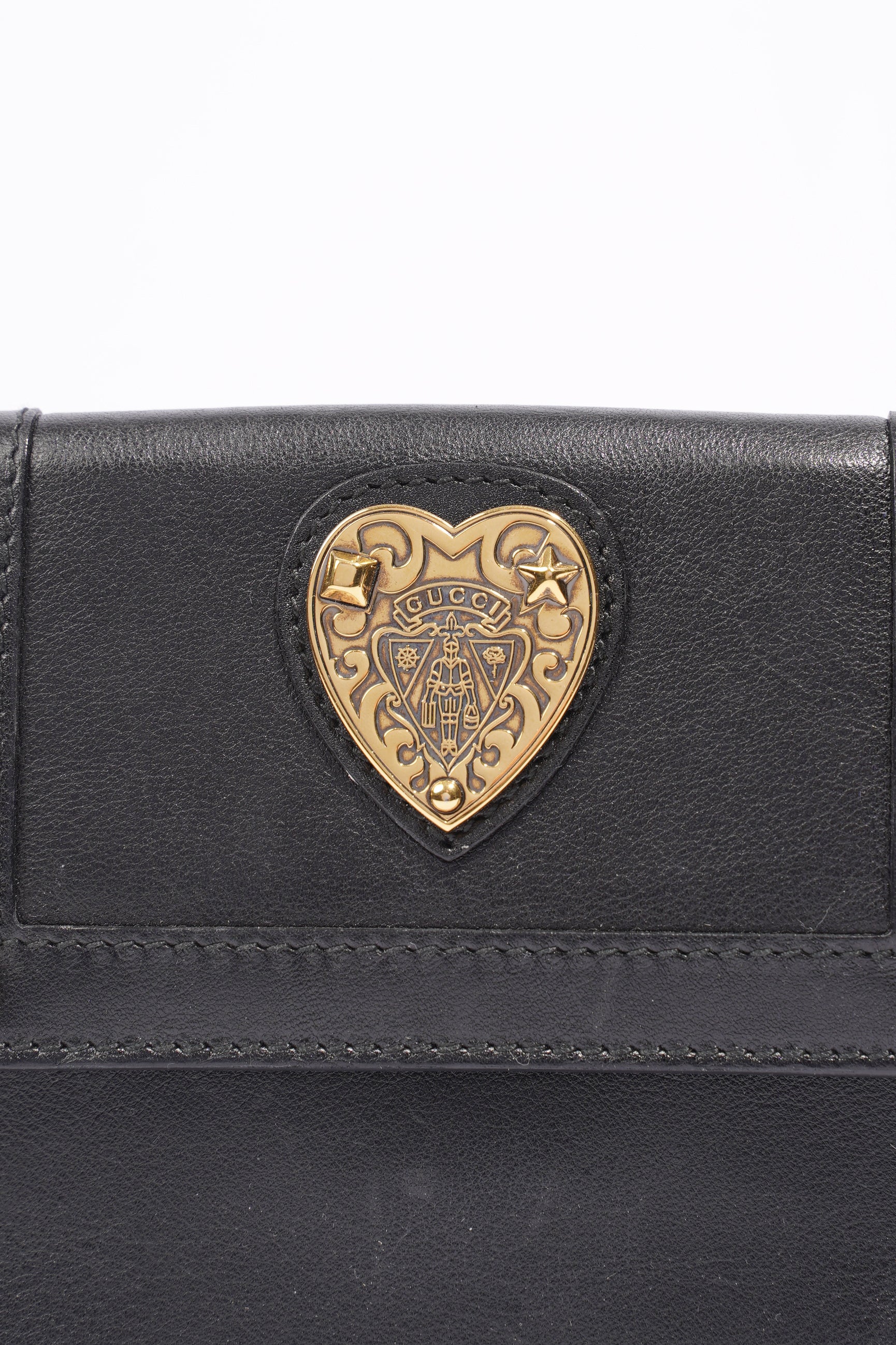 Gucci Babouska Compact Wallet Black Leather