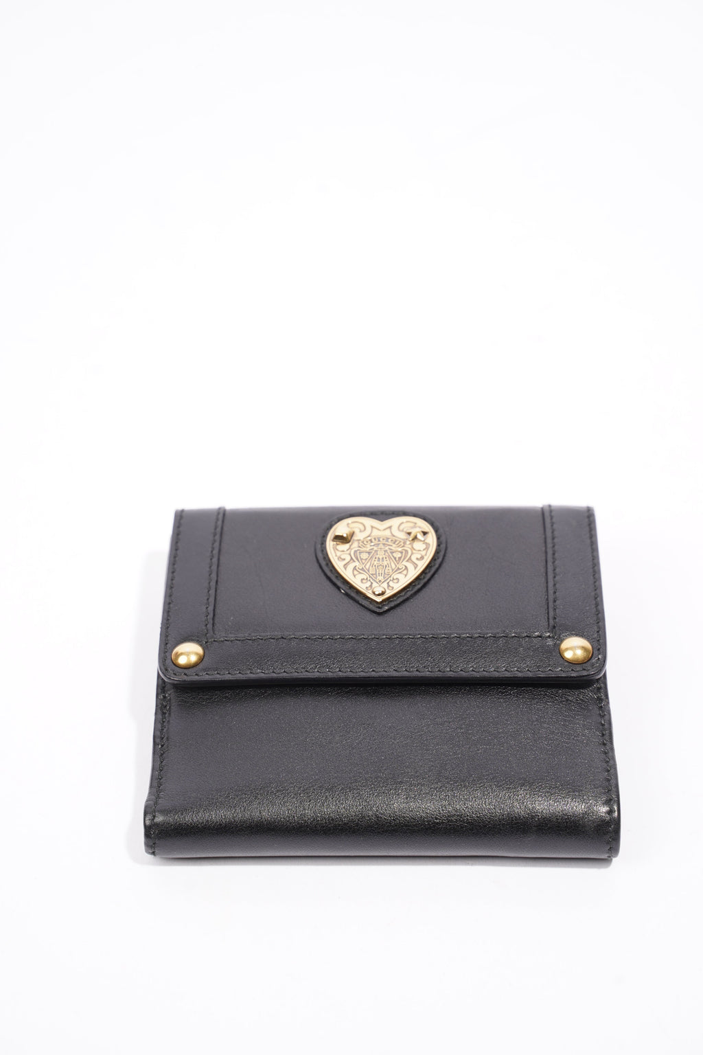 Gucci Babouska Compact Wallet Black Leather