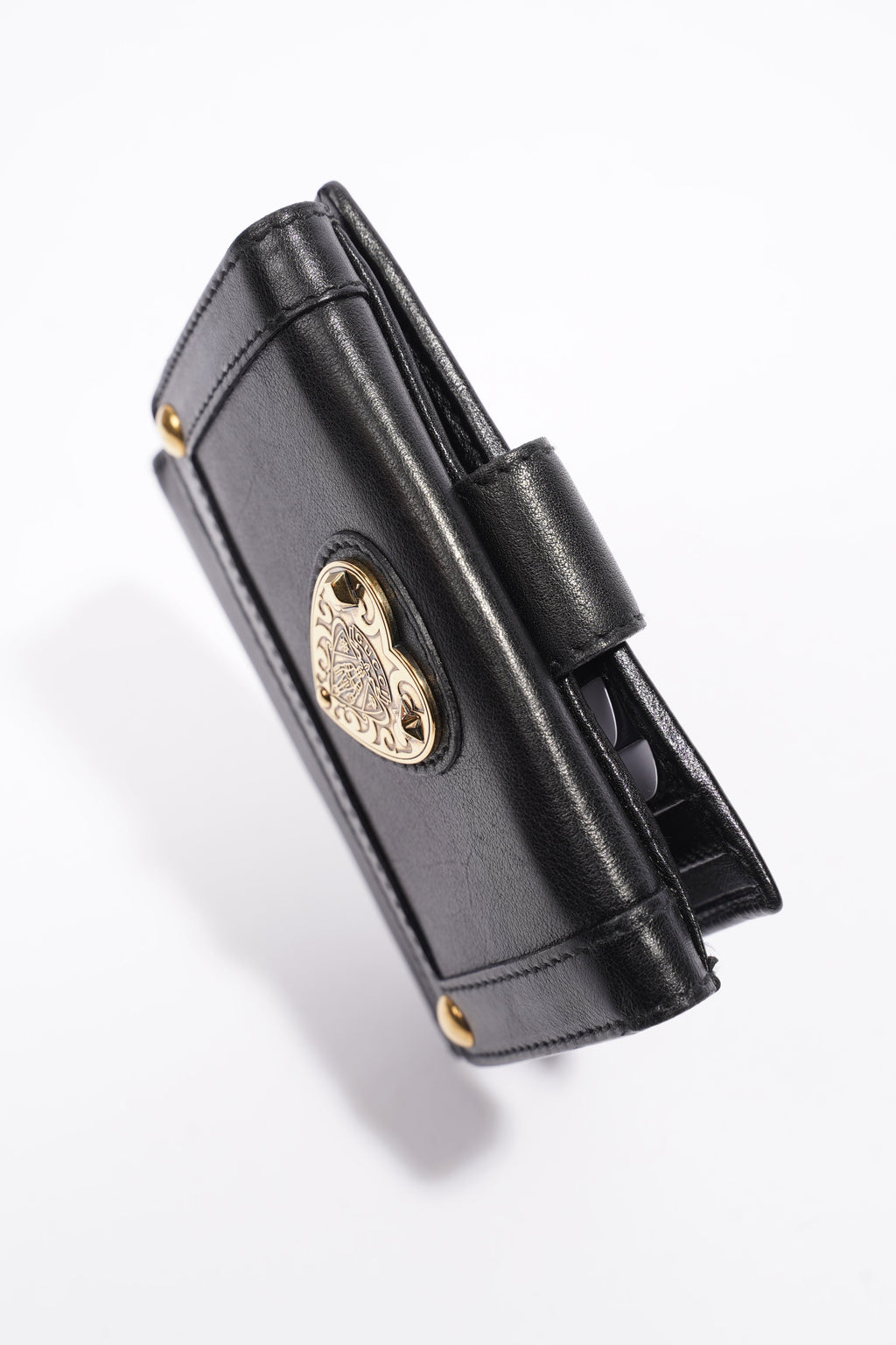 Gucci Babouska Compact Wallet Black Leather