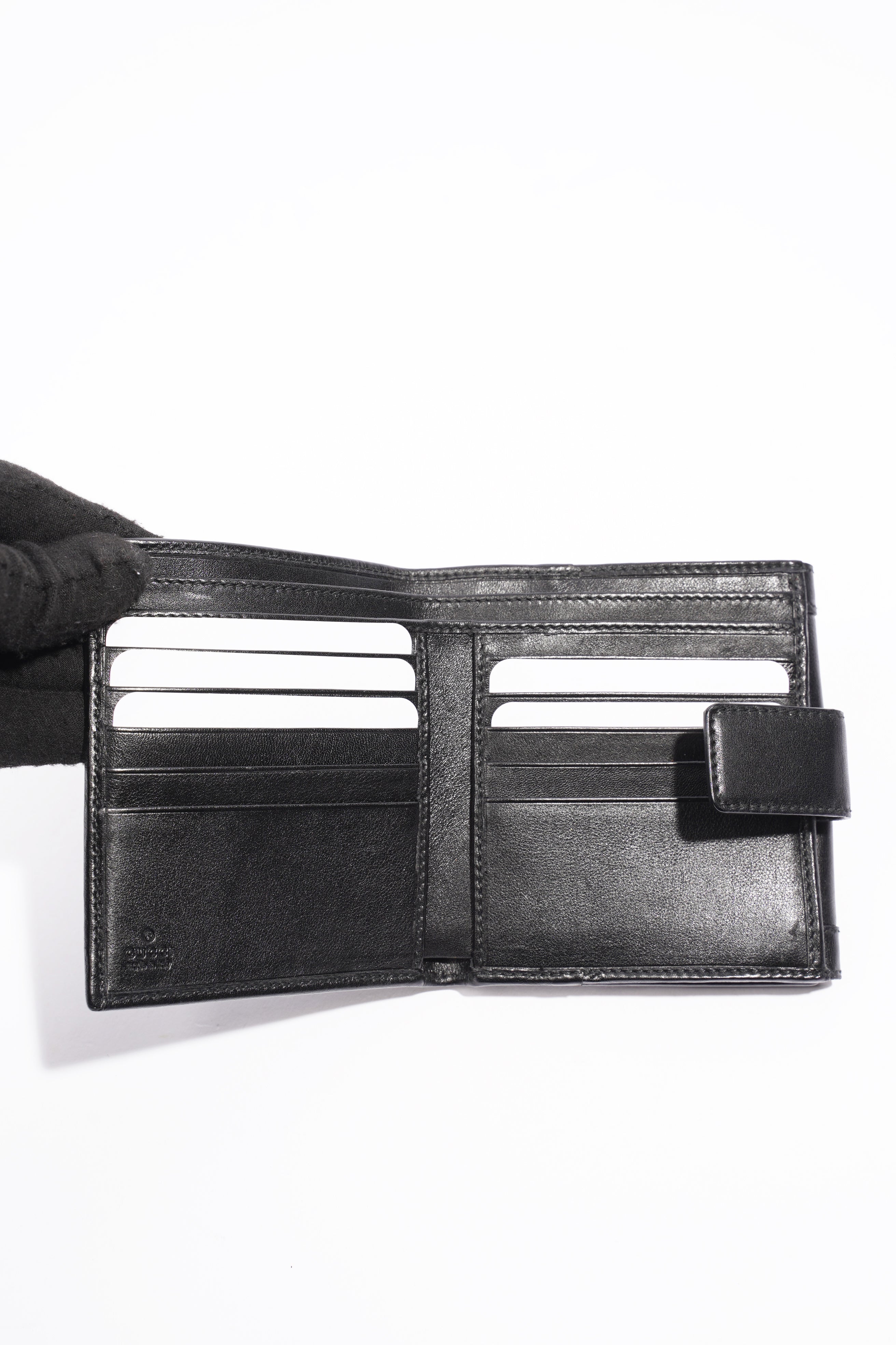 Gucci Babouska Compact Wallet Black Leather