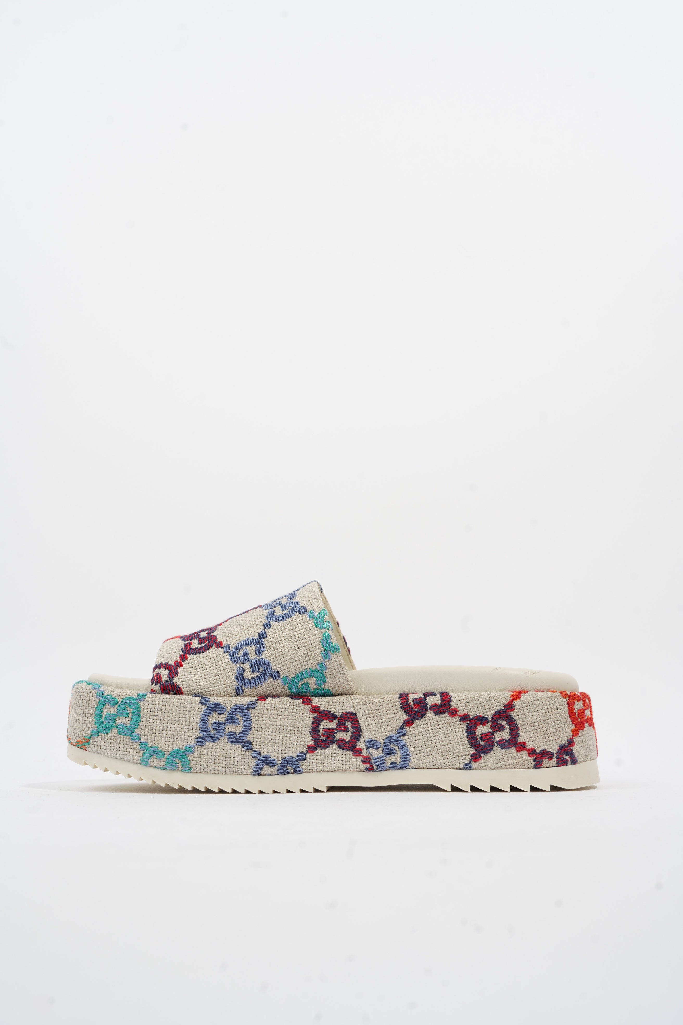 Gucci GG Jacquard Beige / Multicolour Tweed EU 38 UK 5